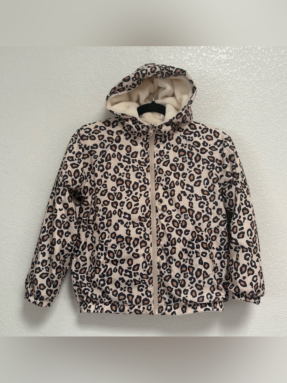 Girls Cheetah print puffer jacket